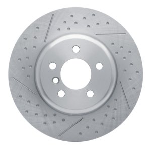 BMW 330i xDrive Brake Rotor (1) - Rear - R1 Concepts - Dimpled and Slotted - `13-`21